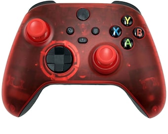 Custom Microsoft Xbox Series X / S Controller - Clear Transparent Red