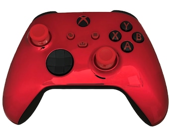 Custom Microsoft Xbox Series X Controller - Glossy Chrome Red