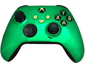 Custom Microsoft Xbox Series X Controller - Glossy Chrome Green