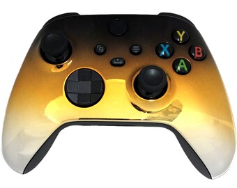 Custom Microsoft Xbox Series X Controller - Glossy Chrome Black Gold Silver