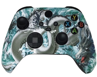 Custom Microsoft Xbox Series X Controller - Glossy Jade Dragon-Cloud Dominator