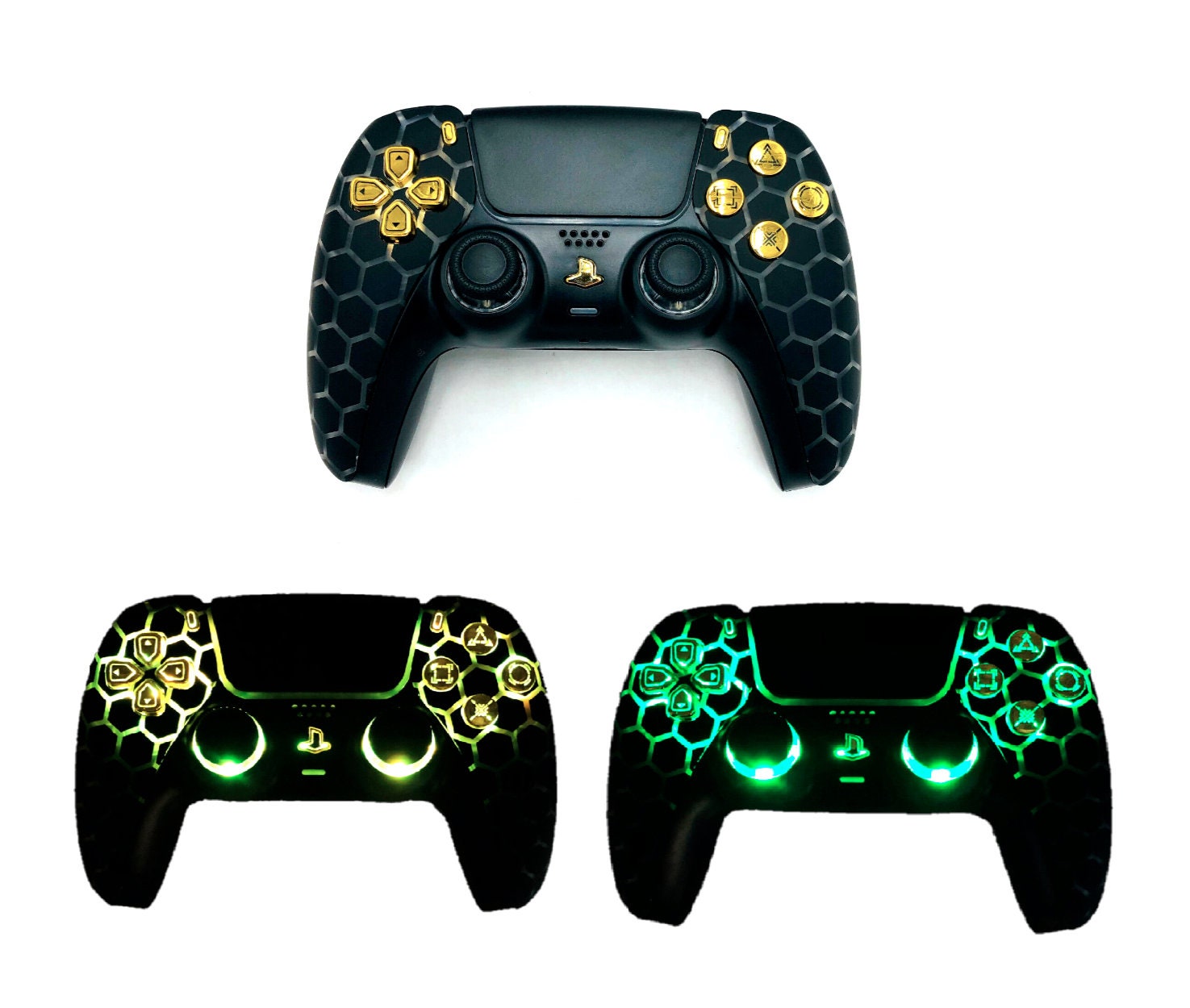 Nevermarble Killscreen x Sony DualSense Playstation 5 PS5 Custom Controller  Gold