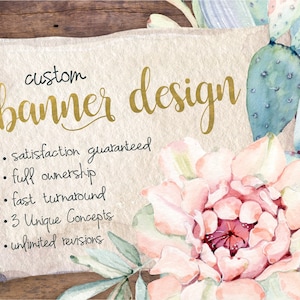Banner Design, Custom Banner Design, Facebook Cover, Etsy Cover, Facebook Banner, Etsy Banner, Social Media Cover Photos.