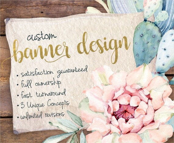 Banner Design Custom Banner Design Facebook Cover Etsy Etsy
