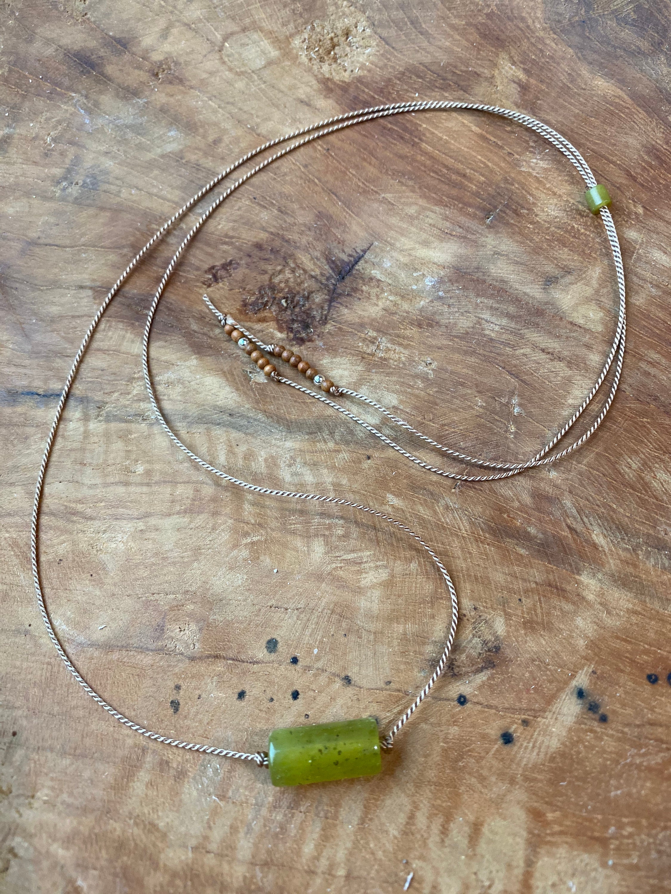 Jade Slide Necklace Etsy