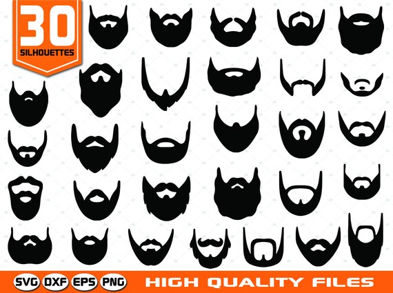 Download Beards SVG Beard cut files Beards clip art Photo booth | Etsy