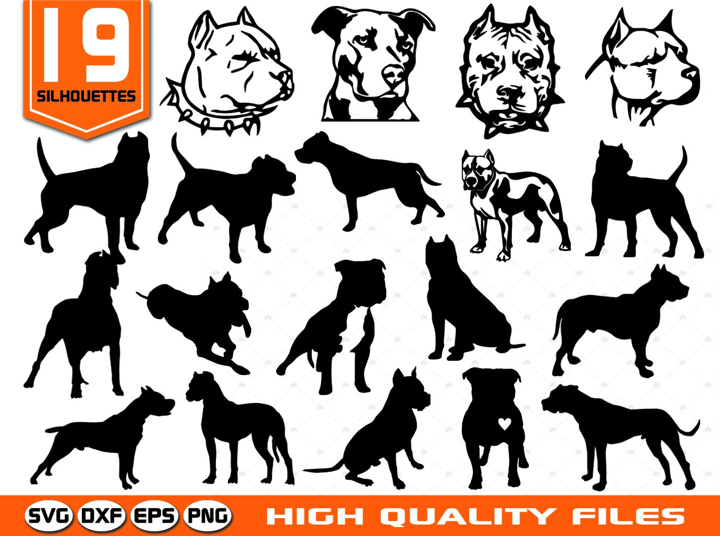 Download Pitbull silhouettes SVG Pitbull cut files Pitbull clip art ...