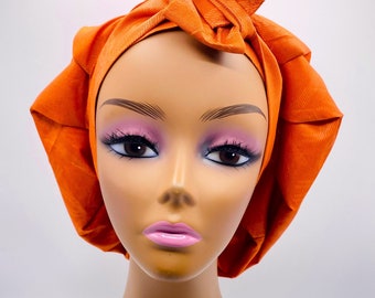 Handmade Ankara Satin Lined Bonnet: Adjustable African Print Headwrap