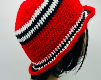 Odumodublvck Inspired Igbo Unisex Fedora Hat, Crochet Igboman Hat, Igbo Traditional Hat, Casual Red Hat, Acrylic Yarn Crochet Fedora Hat