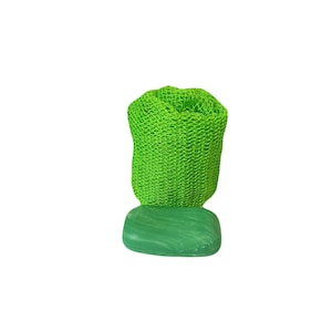 Afrikanischer Netzschwamm 48 ”Original Traditioneller Lime Green Sapo Ghana Netzschwamm