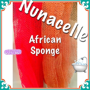 African Sponge Orange 48inches Original Traditional Sapor Net Sponge