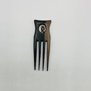 Brown Ilarun African 4-Tail Precision Parting and Detangling Wood Comb, Smooth Finish Braid Detangling Comb
