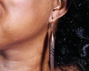Wooden Earring, African Wood Earrings,