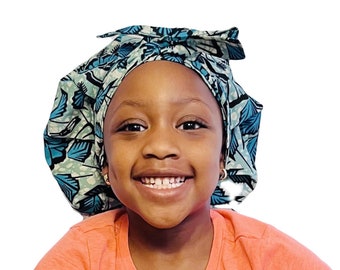 Gorro de bebé Ankara: turbante africano para niños con forro de satén y lazos