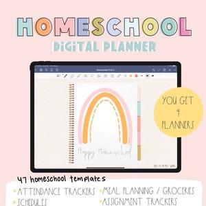 Undated Digital Homeschool Planner | Ipad Homeschool Planner | Goodnotes Homeschool Planner | Homeschool iPad Planner | Digital Planner
