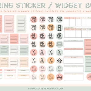 Cleaning Sticker Bundle for Digital Planning| Digital Planner Cleaning Stickers| Cleaning Stickers| Goodnotes 5 Stickers Cleaning| Stickers