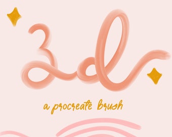 3D Texture Procreate Brush Set | iPad Lettering Brush
