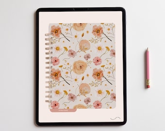 Cuaderno digital floral – Diario de una materia (PDF)