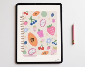 Cuaderno digital Fruity – Una materia, páginas ilimitadas (PDF)