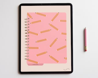Cuaderno digital Pink Pencils – Diario de una materia (PDF)