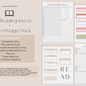 Book/Reading Digital Stickers | Book/Reading Digital Inserts | Book/Reading Digital Widgets | Book/Reading Digital Planning| Reading Tracker