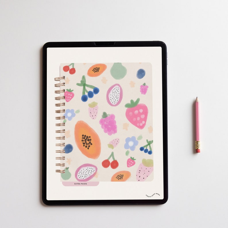 Fruity Digital Notebook – One Subject, Unlimited Pages (PDF) - Etsy