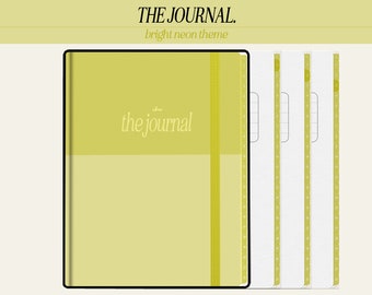 Diario digital neón brillante - Cuaderno de 22 materias (PDF)