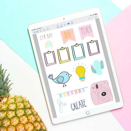 Goodnotes PRECUT Sticker Page Etsy