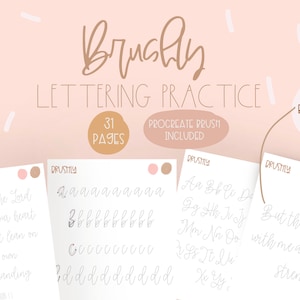 Brushly Faith Lettering Journal for Procreate | Procreate Lettering Workbook | Lettering workbook | Digital Lettering Template | Lettering