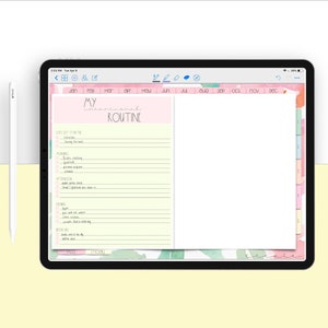 Daily Routine Digital Planner Insert | Chic Template (PDF)
