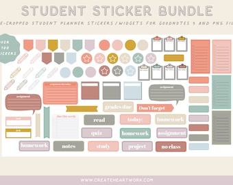 Digital Student Planner Stickers | GoodNotes, PNG (Digital Download)