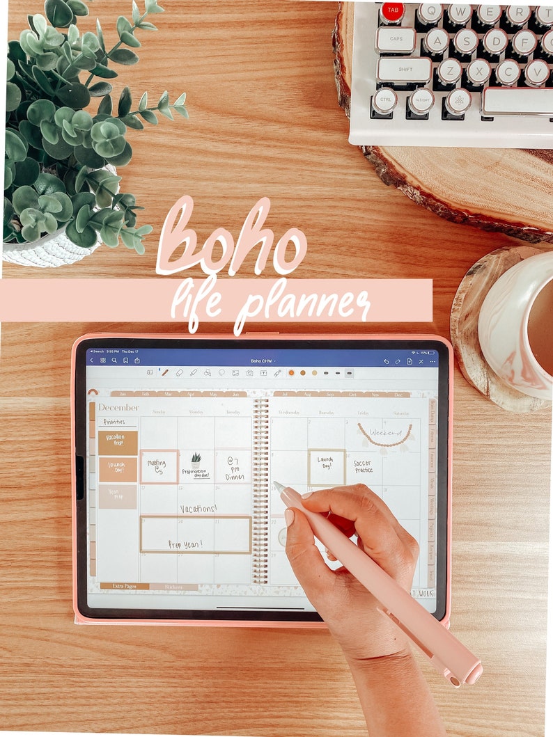 Undated Life Digital Planner | Undated Boho Digital Planner | Goodnotes planner | ipad | daily digital planner | | Digital Planner | 