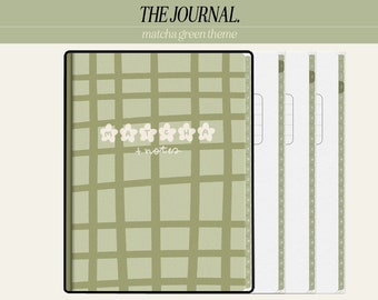 Diario digital verde matcha – Cuaderno de 22 temas (PDF)