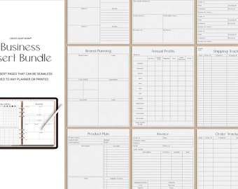 Business Planner Inserts | 50 Printable Templates (PDF)