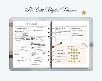Agenda digital Edit / Agenda digital personalizable / Agenda para iPad / Agenda diaria / Agenda para Goodnotes / Agenda minimalista / Planificador para iPad