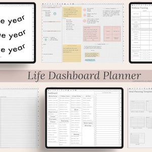 Undated Dashboard Planner| All in One Digital Planner|Goodnotes| ipad planner|daily digital planner|Dashboard Digital|Digital Planner
