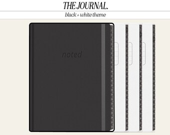 Diario digital en blanco y negro – Cuaderno de 22 materias (PDF)