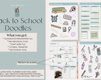 Back to School Sticker Pack for Digital Planning | Back to School Stickers | GoodNotes5 stickers | Back to School Planning | Back to School