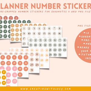 Planner Number Stickers