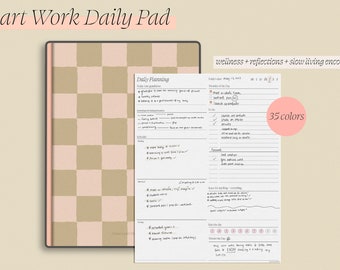 Heart Work Daily Pad | Simple Digital Planner (35 Colors)