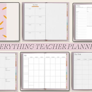 Undated Teacher Planner | Digital Teacher Planner | July Start Digital Teacher Planner | 2023 Teacher Planner | GoodNotes5 Teacher Planner