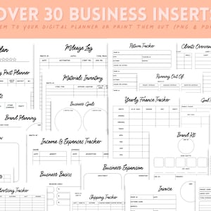 Business Inserts for Digital Planning| Goodnotes 5| Business Inserts| Small Business Inserts for Digital Planning| Business Printables