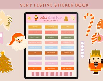 Pegatinas navideñas festivas / Pegatinas Goodnotes del planificador digital (250+)