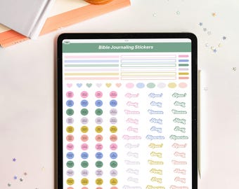 Pegatinas para diario bíblico / Pegatinas para planificador de fe (Digitales)