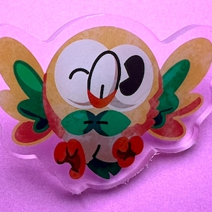 Rowlet acrylic pin