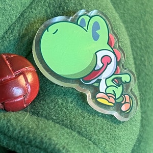 Yoshi character acrylic smush pin