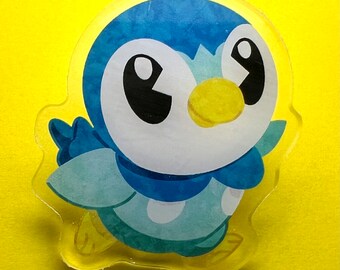 Piplup acrylic pin