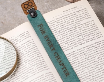 Personalised Leather Bookmark,  Wooden Bookmark, Custom Name
