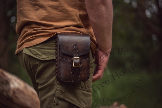 Leather Military Style Belt Bag Etsy