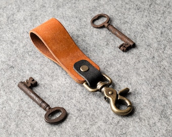 Personalised Leather Keyring, Leather Key Fob